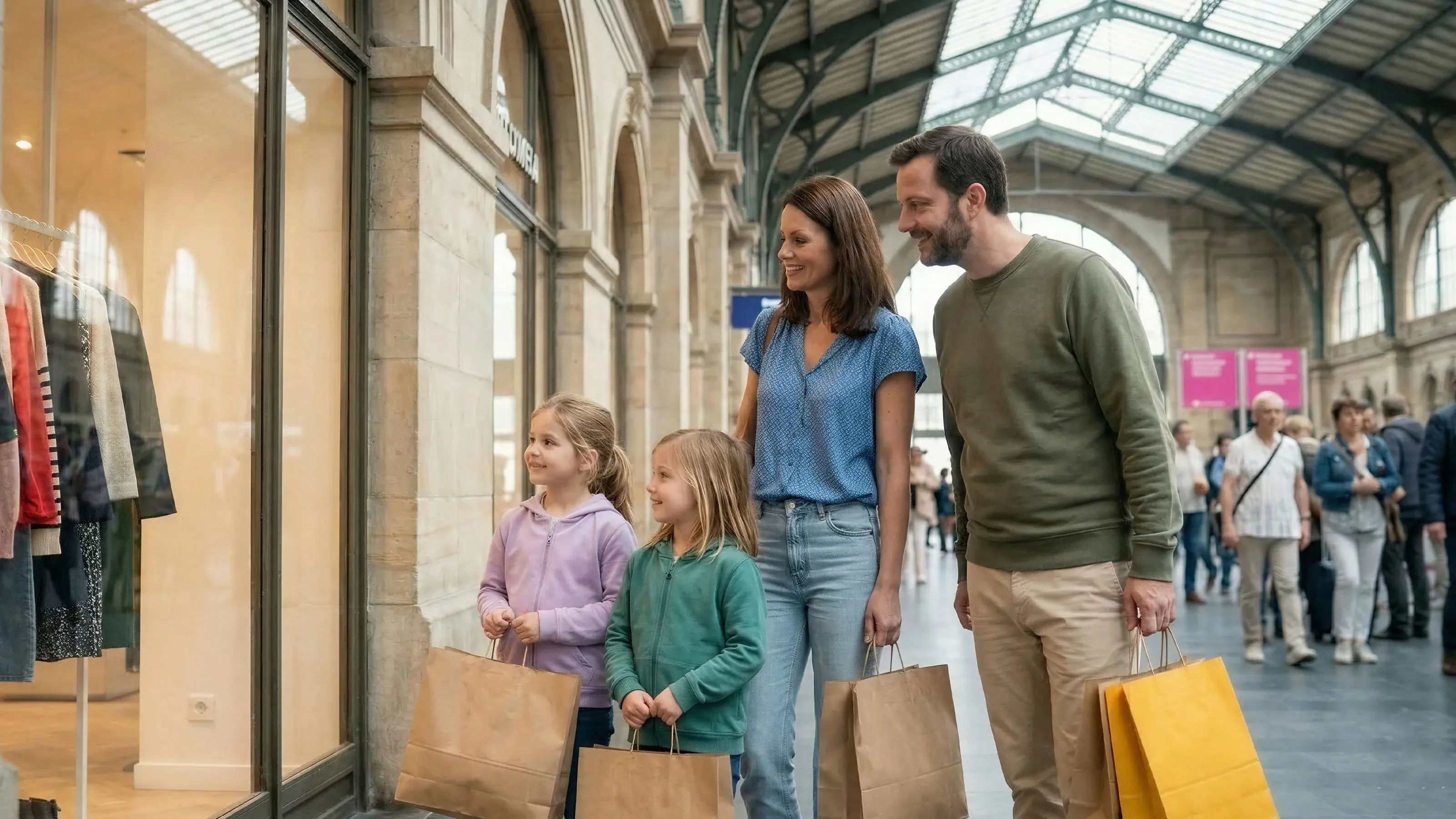 Shopping en gare