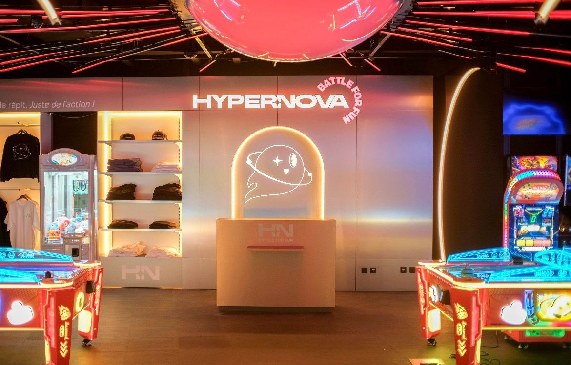 Hall d'entrée de la salle d'arcade Hypernova